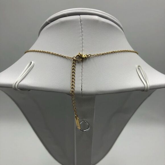 18K Gold Plated Women's Dual Interlocking Heart Necklace Romantic Love Gift - Picture 7 of 12